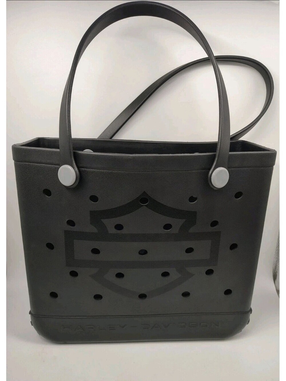 Harley-Davidson HD Black Logo Matte Tote Bag for Women Double Handles “BOGG BAG”